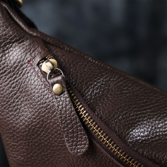 Сумка Shvigel Из натуральной кожи Коричневая (23146) изображение 11