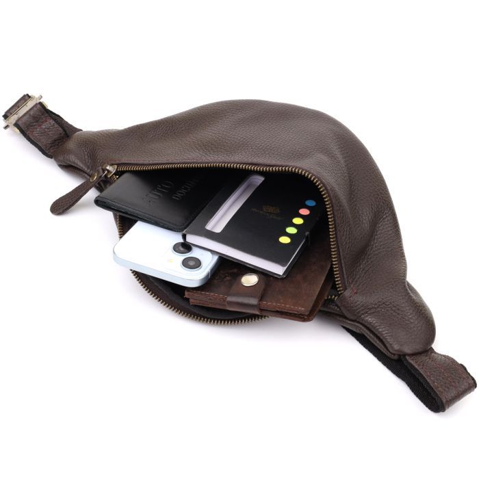 Сумка Shvigel Из натуральной кожи Коричневая (23146) изображение 8