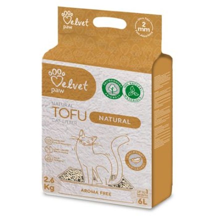 Наповнювач для туалету Velvet Paw TOFU без запаху (2 мм) 2.6 кг (TOF70052)