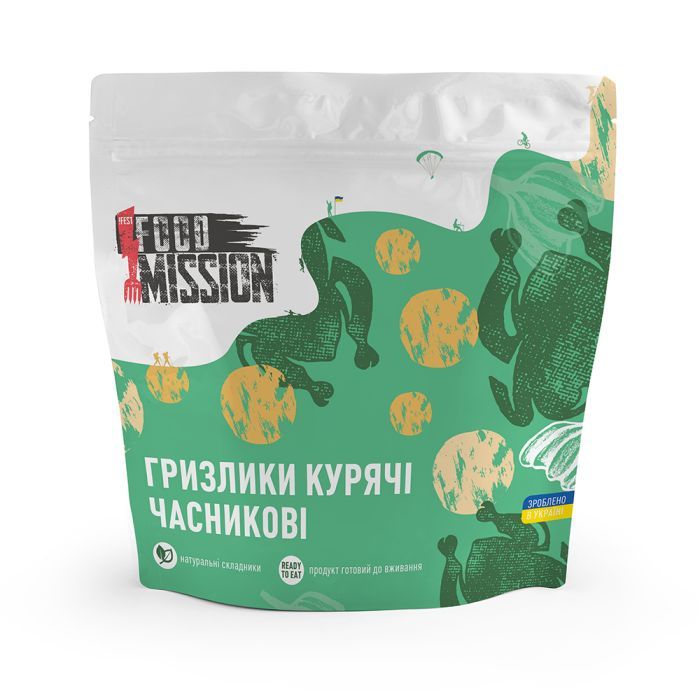Мʼясні снеки Food Mission курячі часникові 35 г (fm.30511)