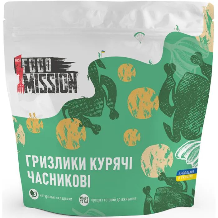 Мʼясні снеки Food Mission курячі часникові 35 г (fm.30511)