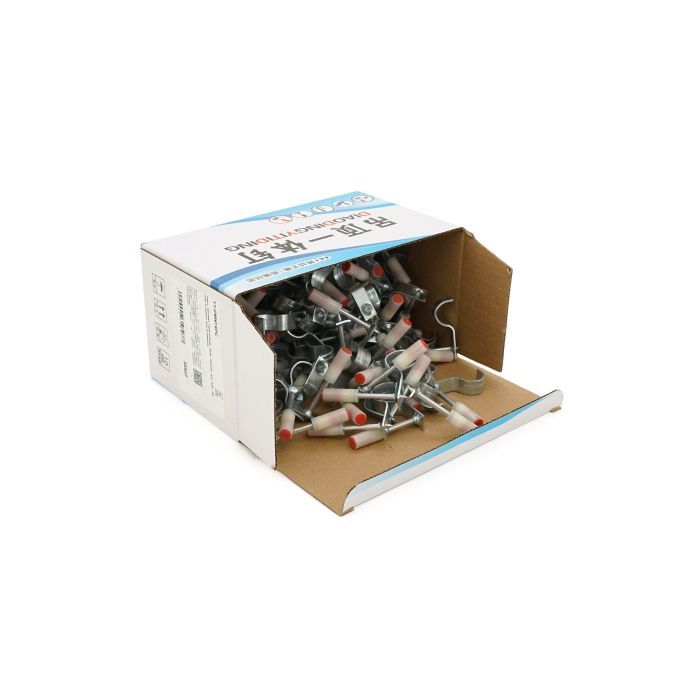 Гвозди Voltronic монтажные пироксилиновые 8х52мм, зажим для труб Ø20мм, 100 шт (YT-PMN16PC) изображение 2 Гвозди Voltronic монтажные пироксилиновые 8х52мм, зажим для труб Ø20мм, 100 шт (YT-PMN16PC) изображение 2