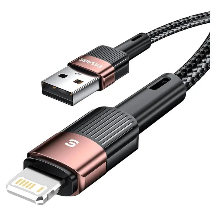 Дата кабель USB 2.0 AM to Lightning 2.0m 2.4A blue Essager (EXCL-XCA03) зображення 2