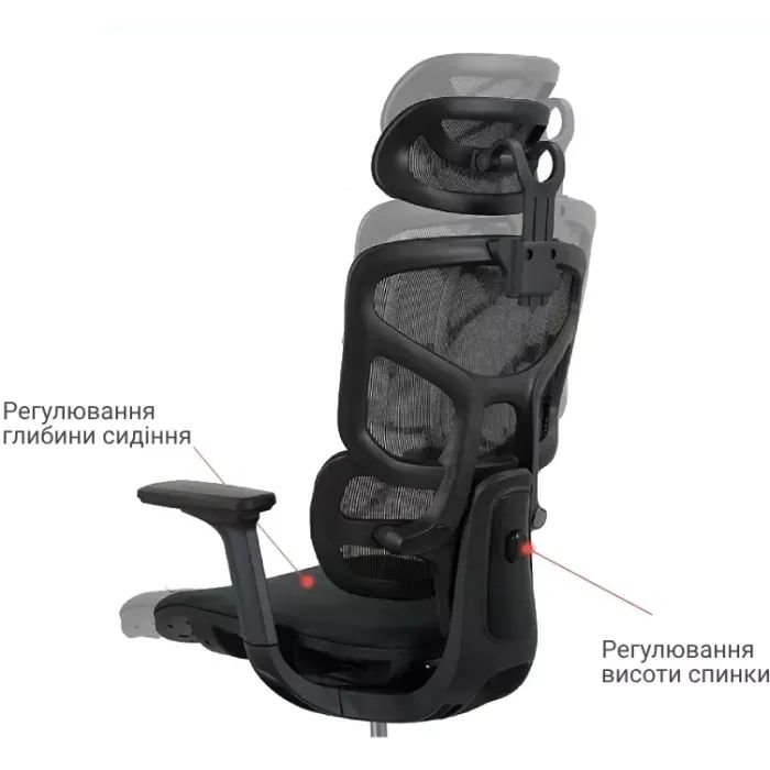 Офісне крісло Аклас Прайд R-SR (RT Light grey) (00169264) зображення 7