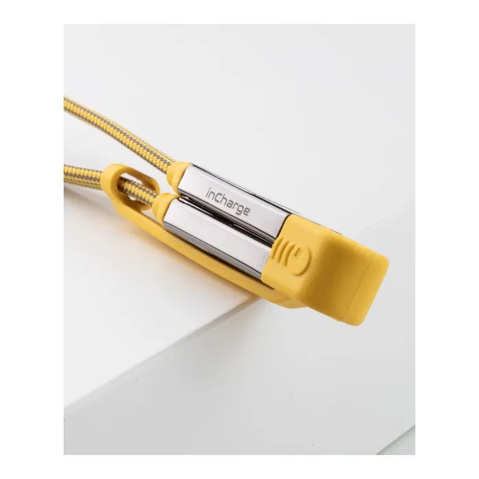 Дата кабель 6in1 inCharge XL 2.0m yellow Rolling Square (XLM03R) зображення 7