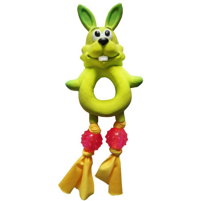 Игрушка для собак MISOKO&CO Кролик разноцветный 24 см (BEITR00081)