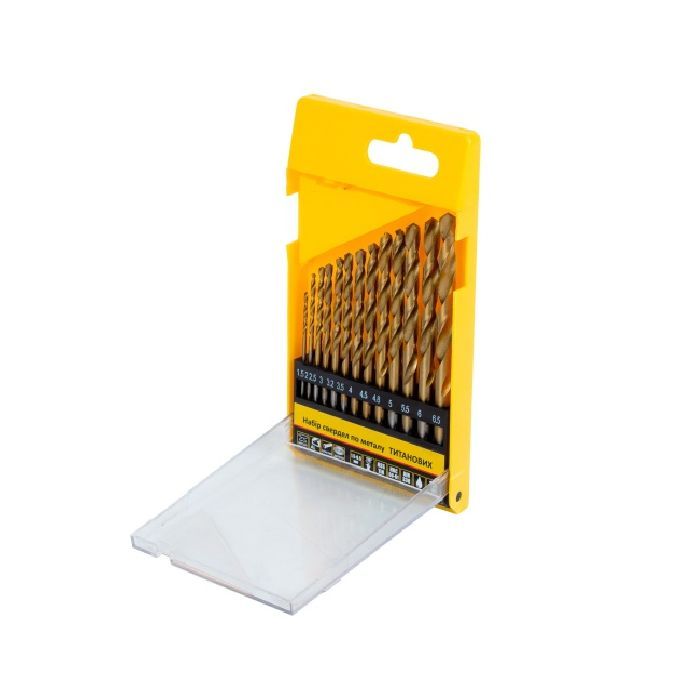Набір свердл YOSO по металу, титанове покриття 13 шт. (TD005)