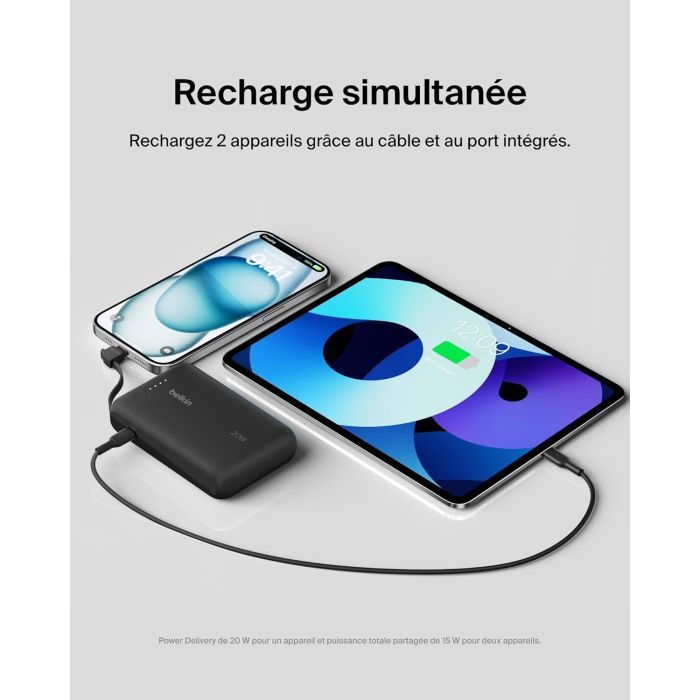 Батарея универсальная Belkin 10000mAh, 20W, USB-C, Black (BPB021HQBK) изображение 12