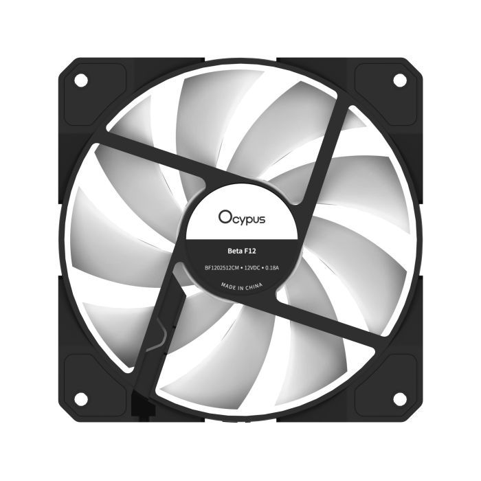 Кулер для корпуса OCYPUS BETA F12 BK ARGB REVERSE BLADE (BETA-F12-BK1AM01X-GL) изображение 6