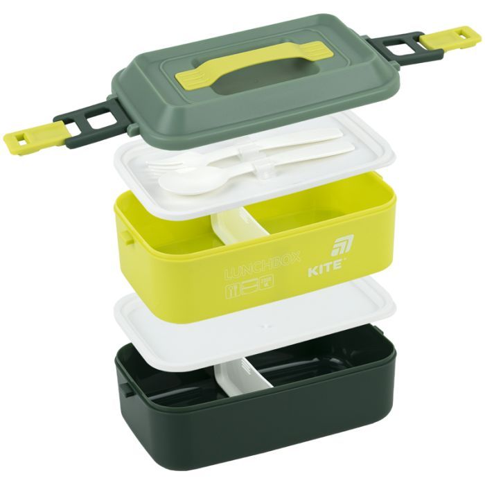 Ланч-бокс Kite подвійний з наповненням 2000 мл бежевий (K25-1184-1) зображення 4
