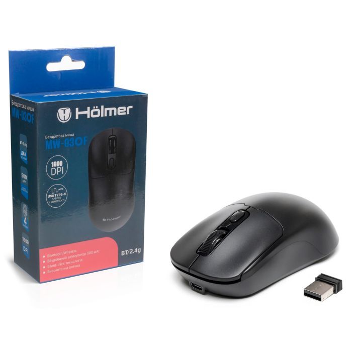 Мышка Hölmer MW-03OF Wireless/Bluetooth Black (MW-03OF) изображение 12