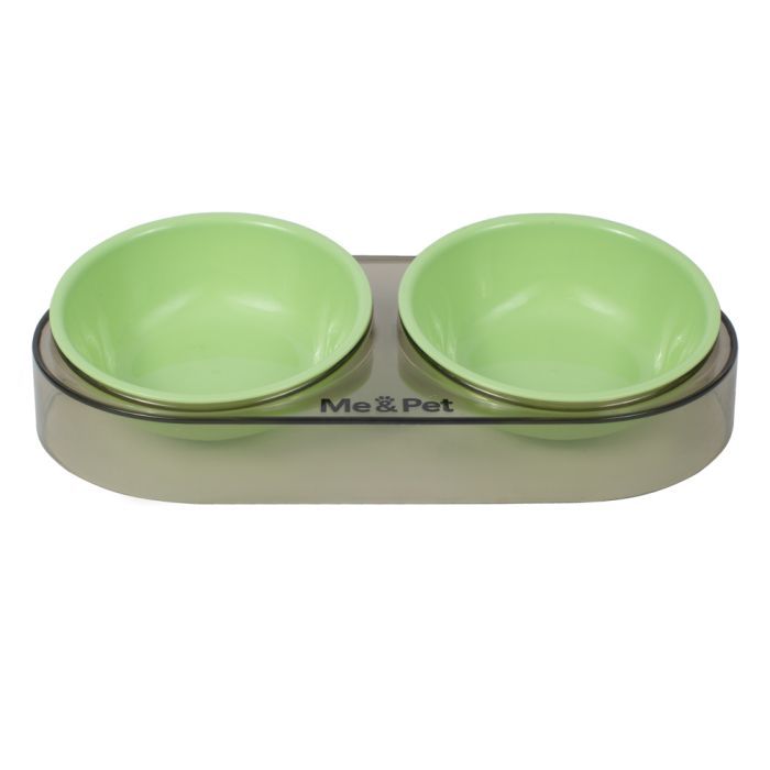 Посуда для кошек Me&Pet Миска двойная зеленая (NMP28-2)