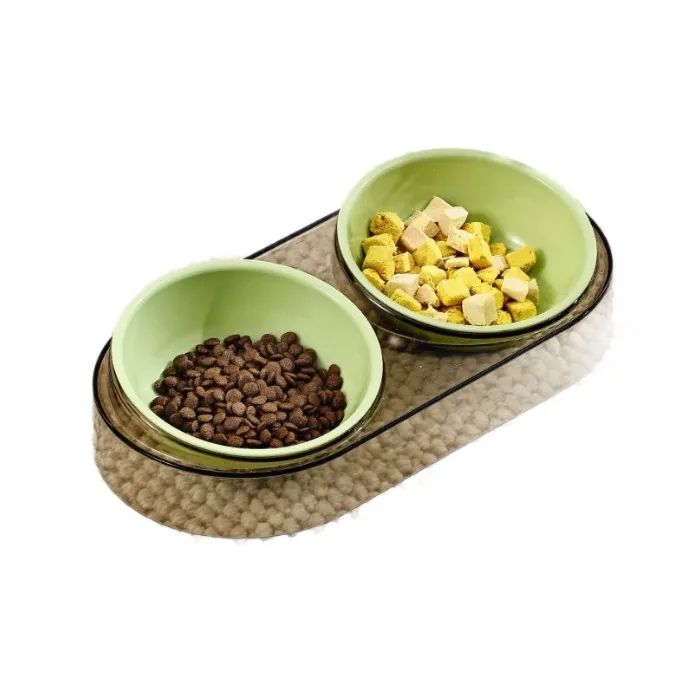Посуда для кошек Me&Pet Миска двойная зеленая (NMP28-2) изображение 6