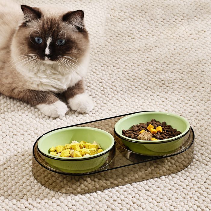 Посуда для кошек Me&Pet Миска двойная зеленая (NMP28-2) изображение 8