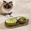 Посуда для кошек Me&Pet Миска двойная зеленая (NMP28-2) изображение 8