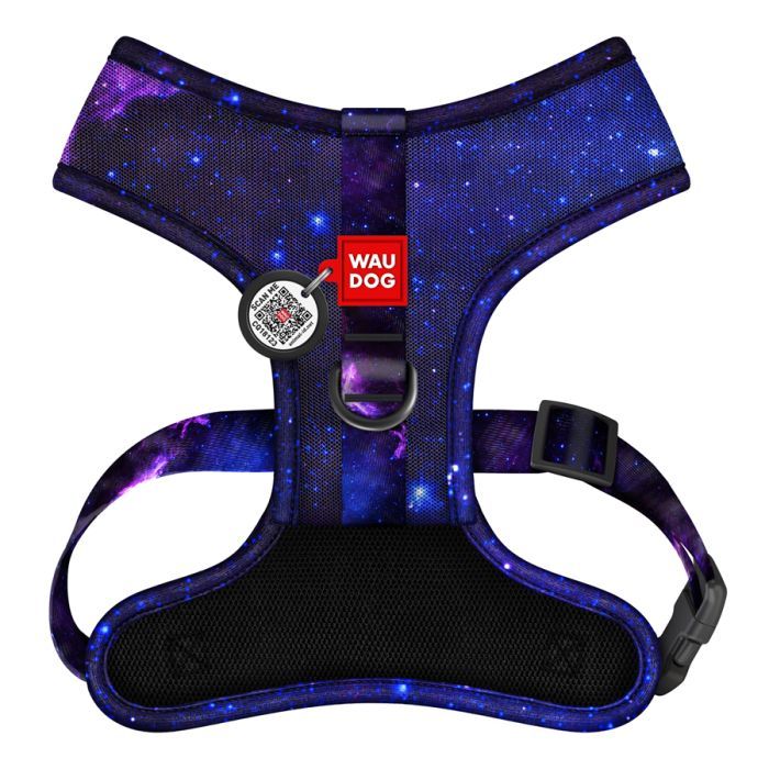 Шлея для собак WAUDOG Mesh дихаюча з QR адресником "NASA21" L (235-0148)