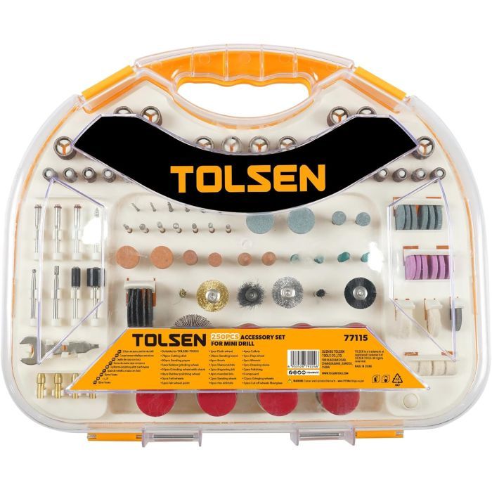 Набір приладдя для інструменту Tolsen до гравера 250 пердметів (77115) зображення 2