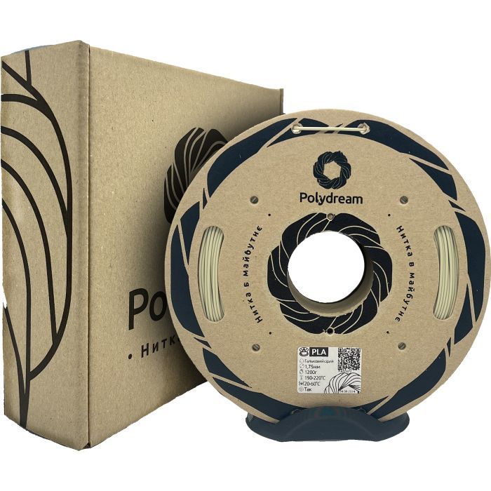 Пластик для 3D-принтера Polydream PLA 1,75mm 1,2кг Gray pebble (PLA7032/12) изображение 2