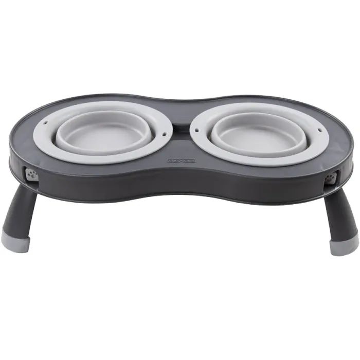 Посуд для собак Dexas Миска подвійна на складній підставці 240 мл пурпурна (0084297308988)