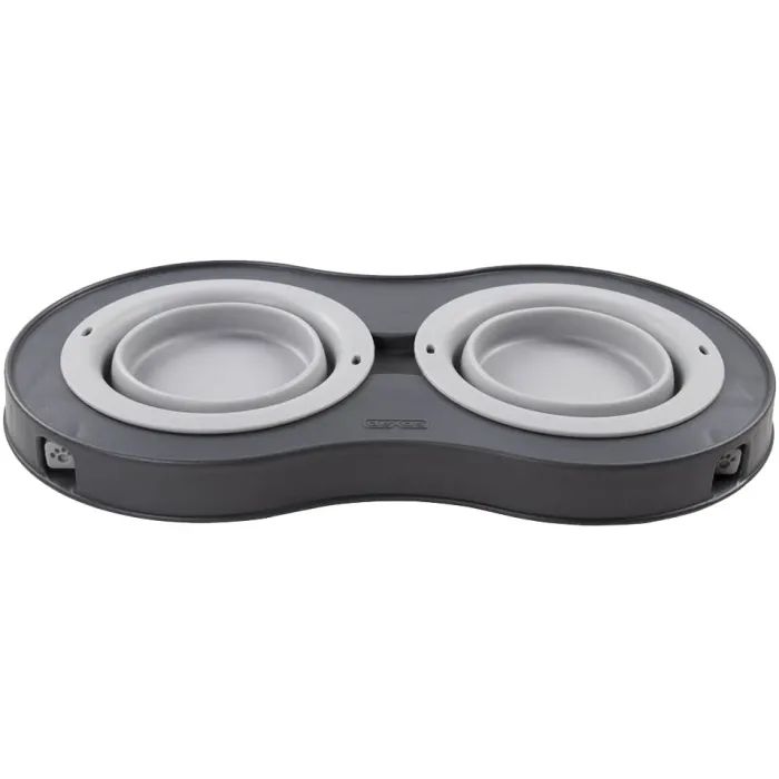 Посуд для собак Dexas Миска подвійна на складній підставці 240 мл пурпурна (0084297308988) зображення 6