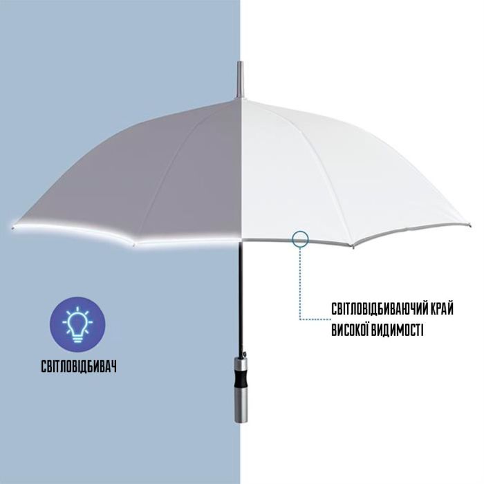 Зонт Perletti Reflecting тростина, з системою антивітер, чорна (P96014-01) изображение 3