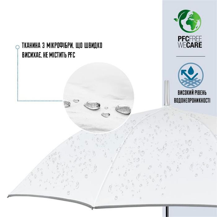 Зонт Perletti Reflecting тростина, з системою антивітер, чорна (P96014-01) изображение 7