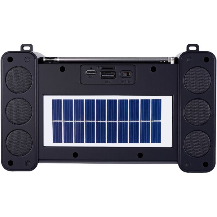 Акустическая система NEWVEW NV-9172 Solar Panel/BT/USB/TF/FM Black (NWVW-NV-9172-BK) изображение 2