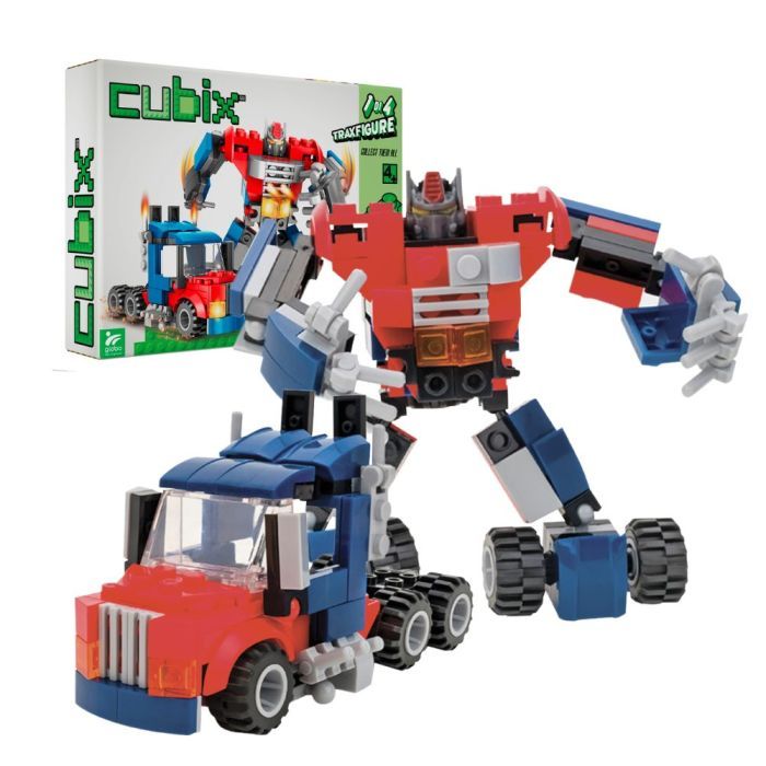 Конструктор Cubix Traxfigure 2-в-1, красный/синий (39727/2)