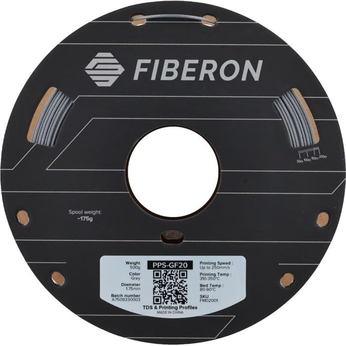 Пластик для 3D-принтера Polymaker Fiberon PPS-GF20 1,75mm 0,5kg GREY (FM02001) изображение 2