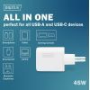 Зарядное устройство Digitus 1xUSB-C + 1xUSB PD45W GaN white (DA-10302) изображение 9