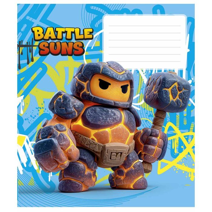 Тетрадь Школярик Battle Suns 12 листов коса линия (012-3757C) изображение 3