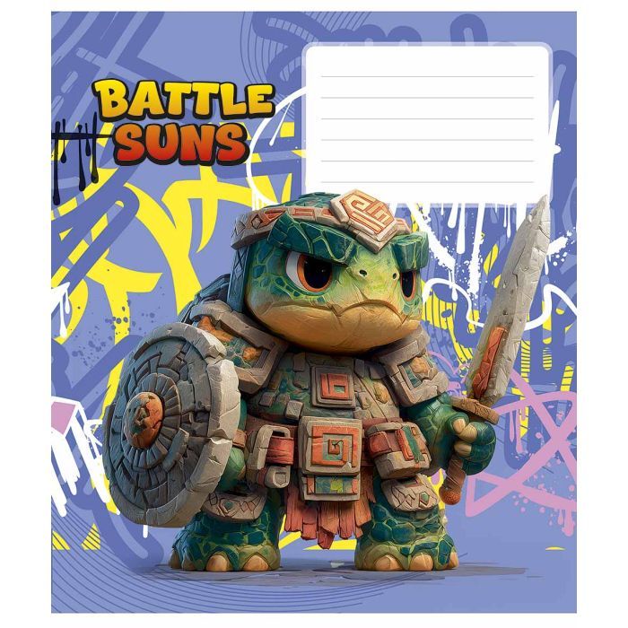 Тетрадь Школярик Battle Suns 12 листов коса линия (012-3757C) изображение 5