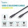 Дата кабель USB-C to USB-C 1.5m USB4 2.0 80G 240W 16K silicone black Digitus (AK-300350-015-S) изображение 10