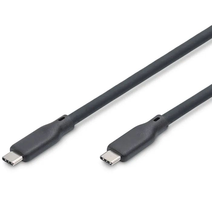 Дата кабель USB-C to USB-C 1.5m USB4 2.0 80G 240W 16K silicone black Digitus (AK-300350-015-S)