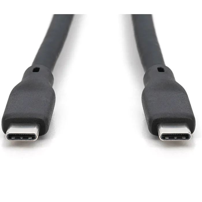 Дата кабель USB-C to USB-C 1.5m USB4 2.0 80G 240W 16K silicone black Digitus (AK-300350-015-S) изображение 2