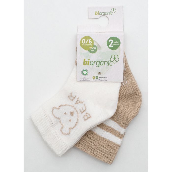 Носки детские Bibaby с мишкой (68408-0-6-beige) изображение 2