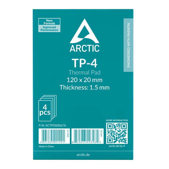 Термопрокладка Arctic TP-4 120*20mm*1,5mm 4шт (ACTPD00067) изображение 4