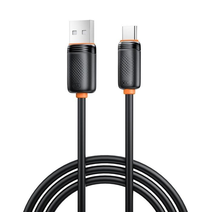 Дата кабель USB 2.0 AM to USB-C 1.0m 3A black XO (XO-CB-300UC-BK)