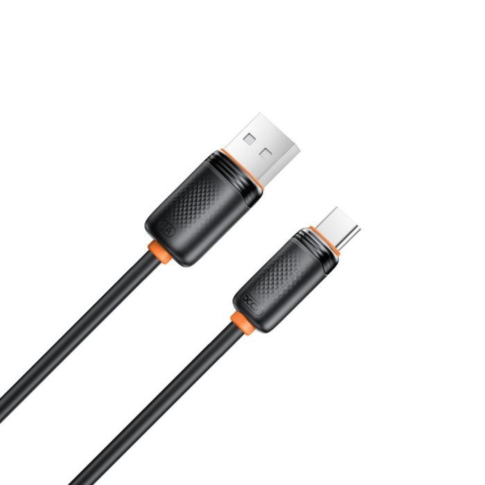 Дата кабель USB 2.0 AM to USB-C 1.0m 3A black XO (XO-CB-300UC-BK) изображение 3