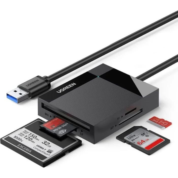 Считыватель флеш-карт USB 3.0 All-in-One 0.5m Card Reader Ugreen (30333)