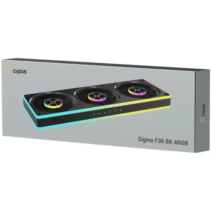 Кулер до корпусу OCYPUS SIGMA F36 ARGB чорний (SIGMA-F36-BK3AM00X-GL) зображення 9