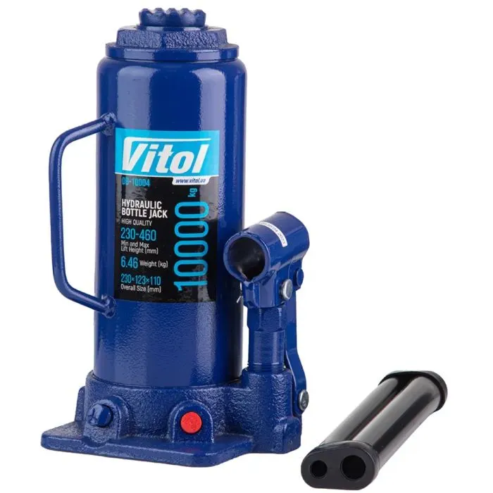 Домкрат Vitol DB-10004/T91004, телескопічний, гідравлічний, 10т, min 230мм, max 460мм (DB-10004)