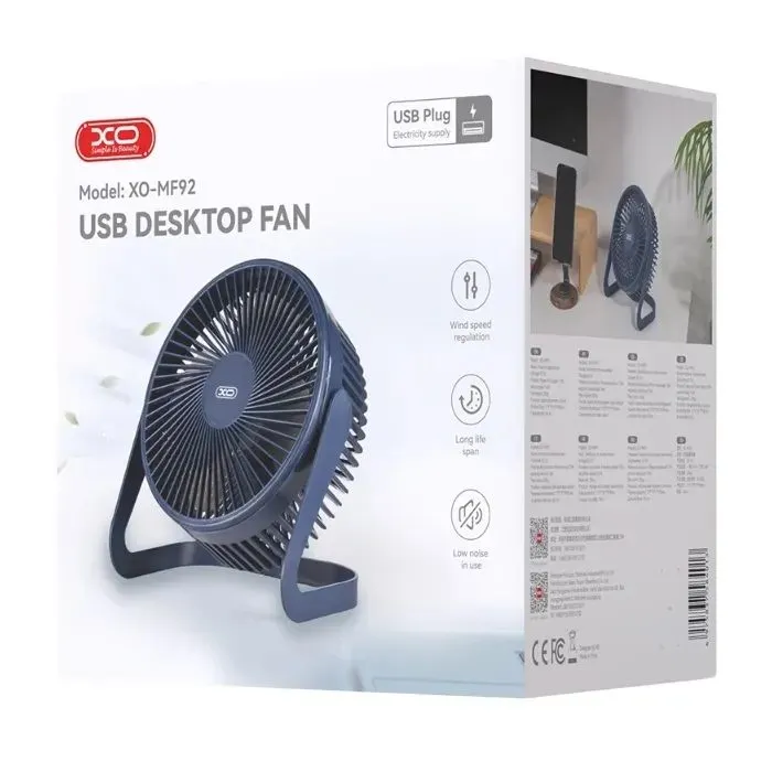 Вентилятор XO Air/fan accum XO 5 Вт MF92 blue (MF92.blue) изображение 2