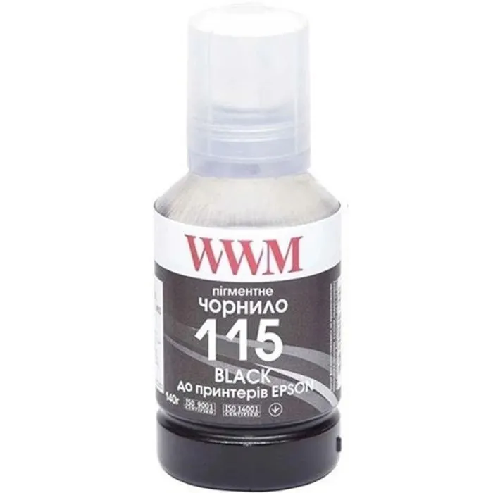 Чернила WWM Epson L8160/L8180 140г Black Pigment (E115BP) KeyLock (E115BP-WWM)