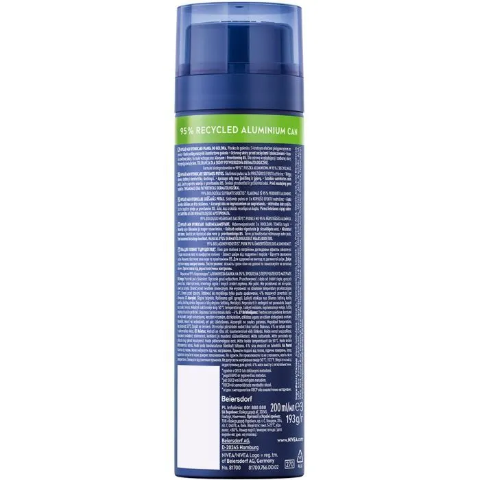 Пена для бритья Nivea Men Hydrocare Shaving Foam 200 мл (5900017102795) изображение 7