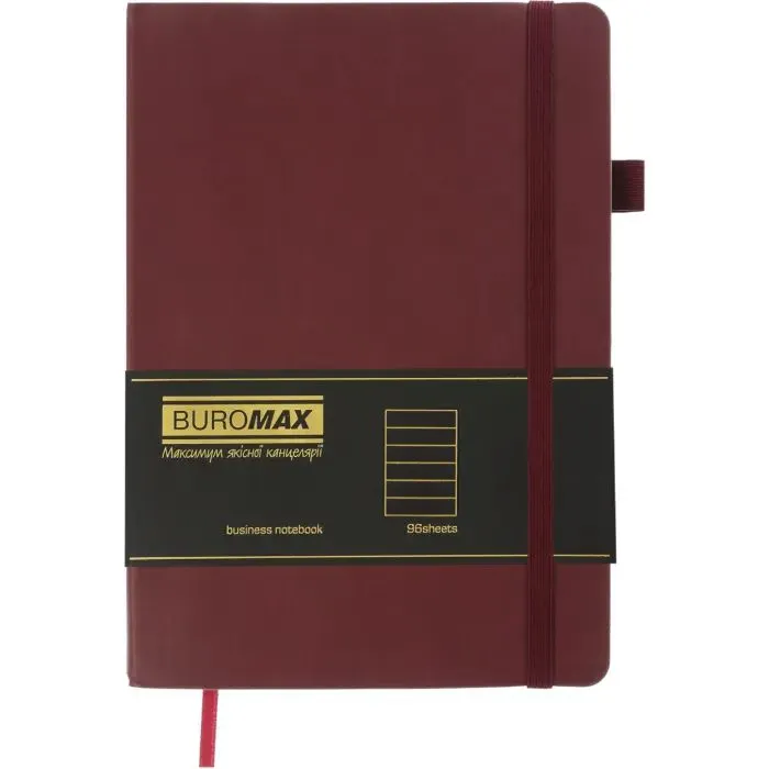 Книга записна Buromax BRIEF, А5, 96 аркушів, лінія, темно-червоний (BM.295204-13) зображення 2