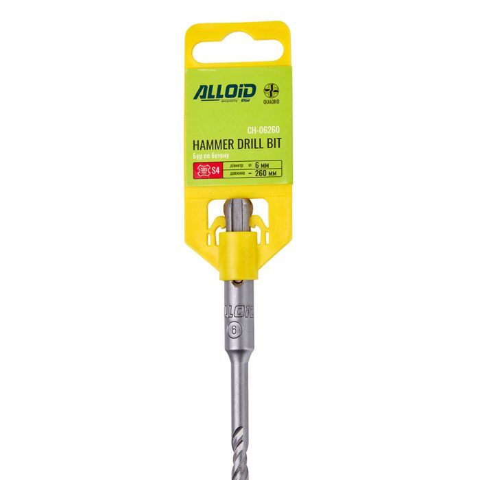 Бур Alloid по бетону, SDS-plus, S4 QUADRO, 14×260мм (CH-14260) изображение 6
