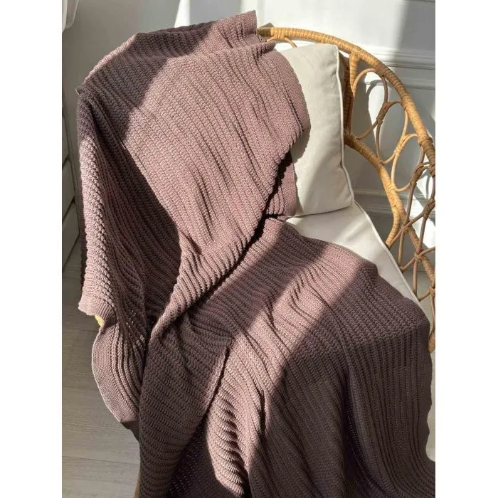 Плед Прованс COTTON шоколадний 120 х 200 см (039528) зображення 6