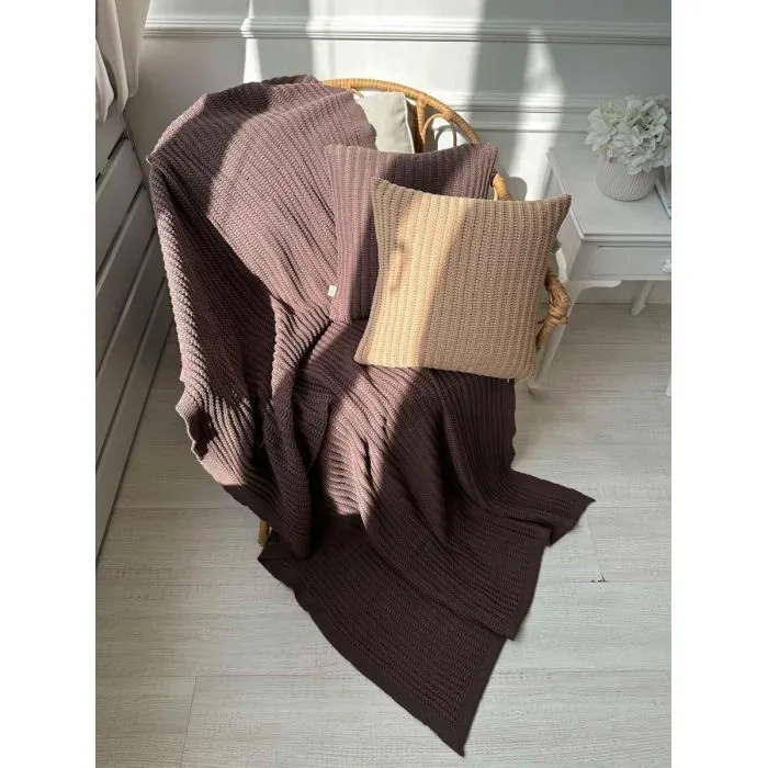 Плед Прованс COTTON шоколадний 120 х 200 см (039528) зображення 8