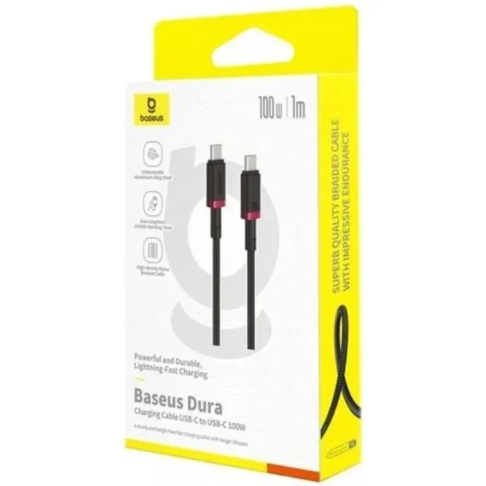 Дата кабель USB-C to USB-C 1.0m 100W red/black Baseus (P10377803U01-01) изображение 4
